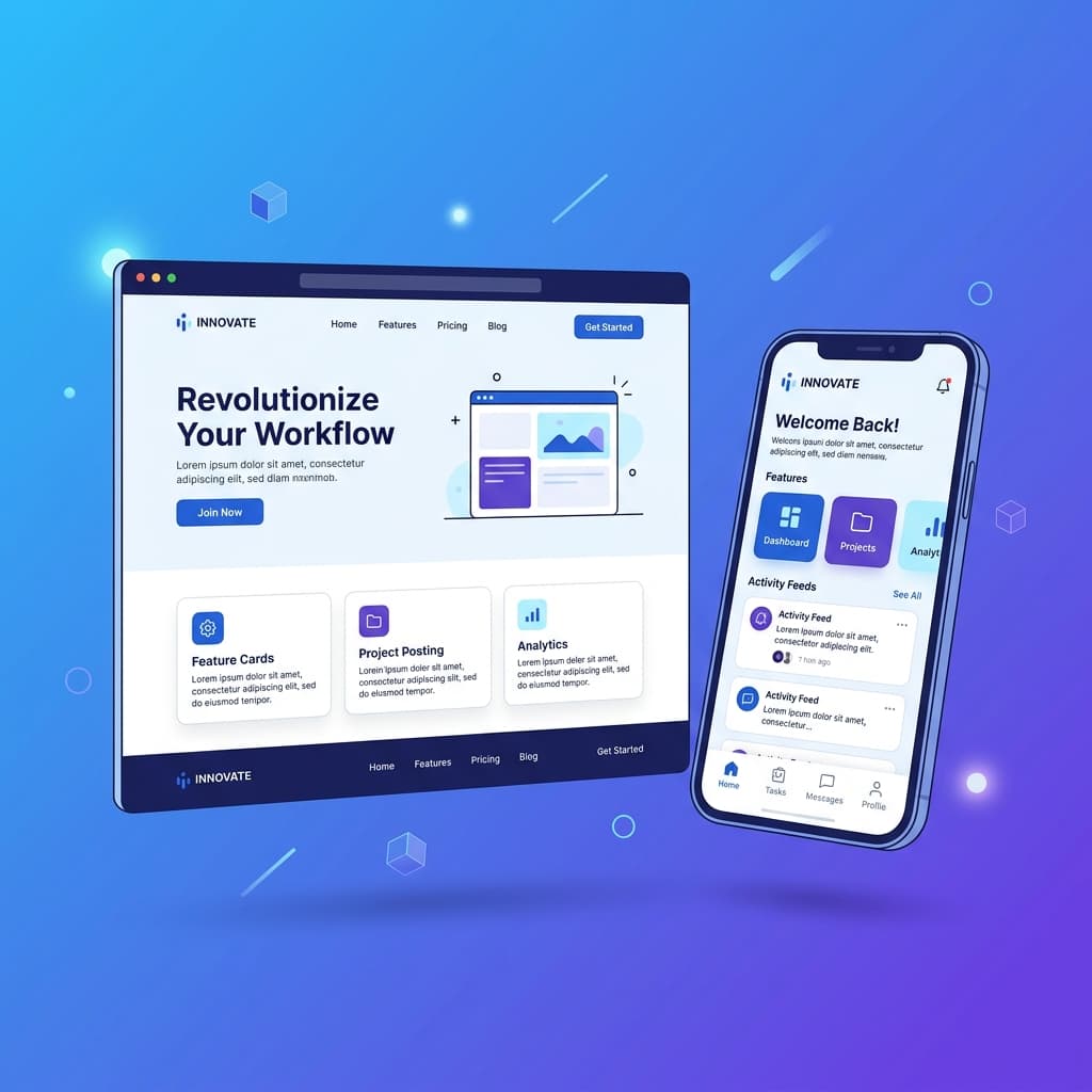 Desktop and Mobile Mockups