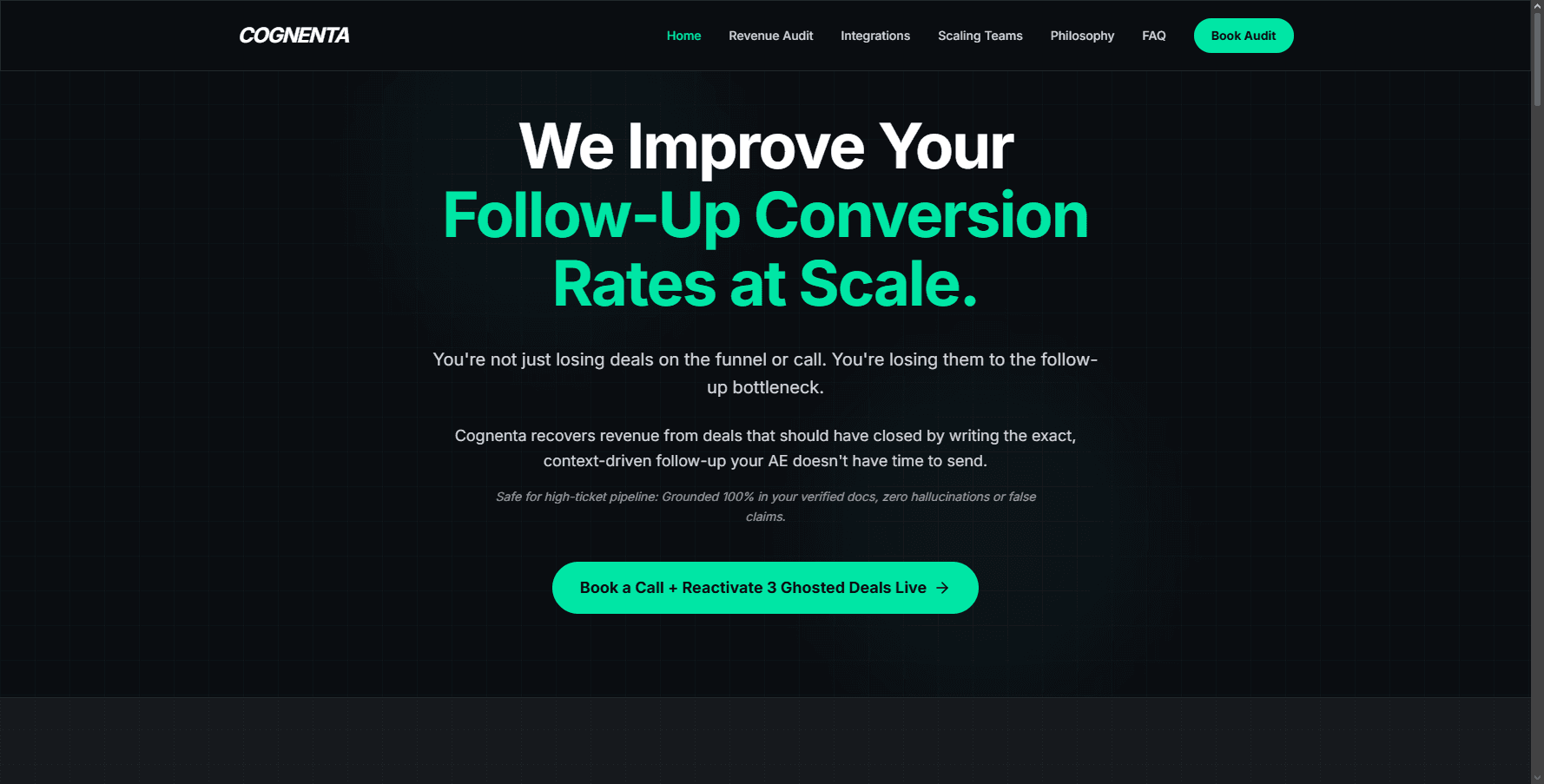 Cognenta AI Landing Page